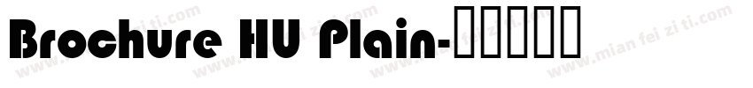 Brochure HU Plain字体转换